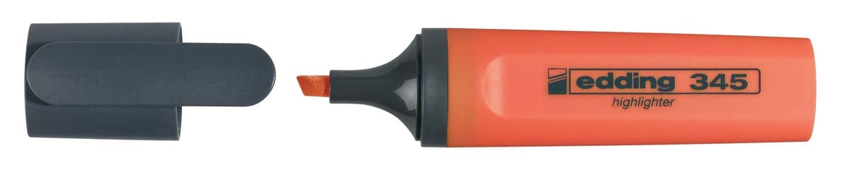 Edding markeerstift 345 oranje, doos van 10 stuks afbeelding