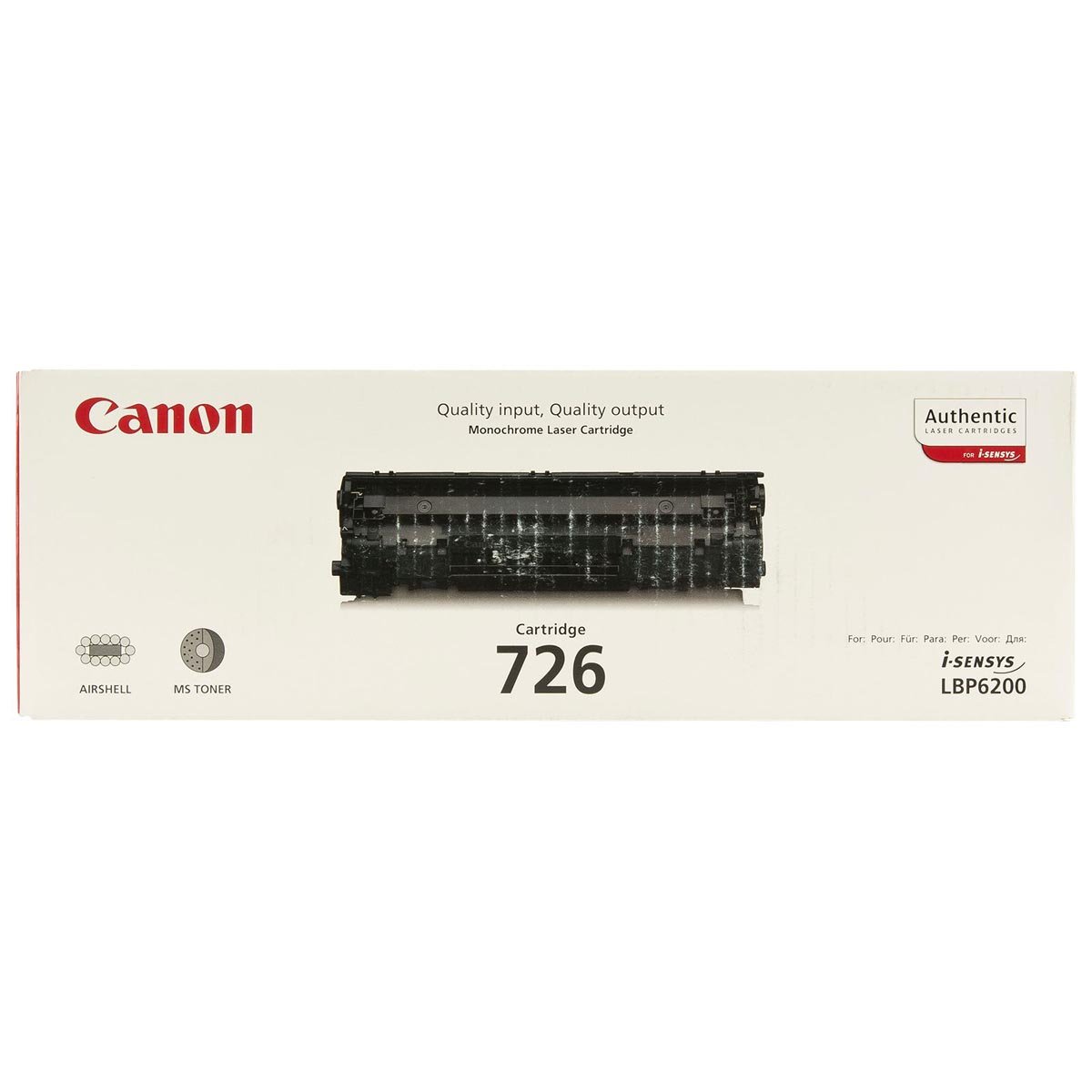 Canon toner 726, 2.100 pagina&apos;s, OEM 3483B002, zwart afbeelding