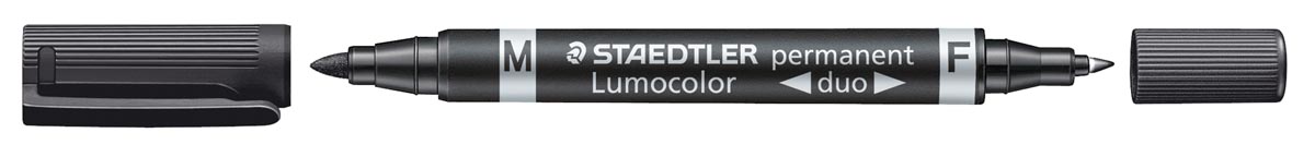 Staedtler Lumocolor Duo 348, permanent marker, zwart afbeelding