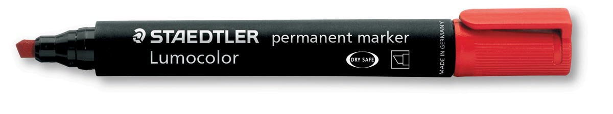 Staedtler permanente marker rood, schrijfbreedte 2 - 5 mm, schuine punt