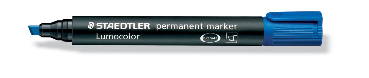 Staedtler permanente marker blauw, schrijfbreedte 2 - 5 mm, schuine punt