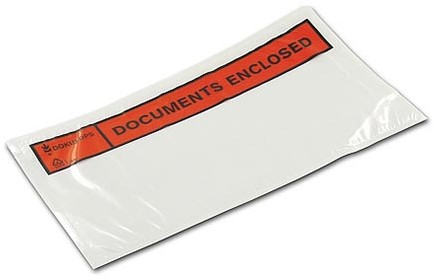 Paklijstenvelop Dokulops A5, ft 225 x 160 mm, doos van 1000 stuks, tekst: documents enclosed-2