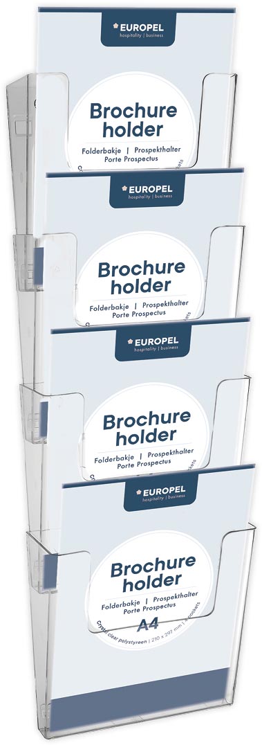Europel wandfolderhouder, 4 x ft A4, portret afbeelding
