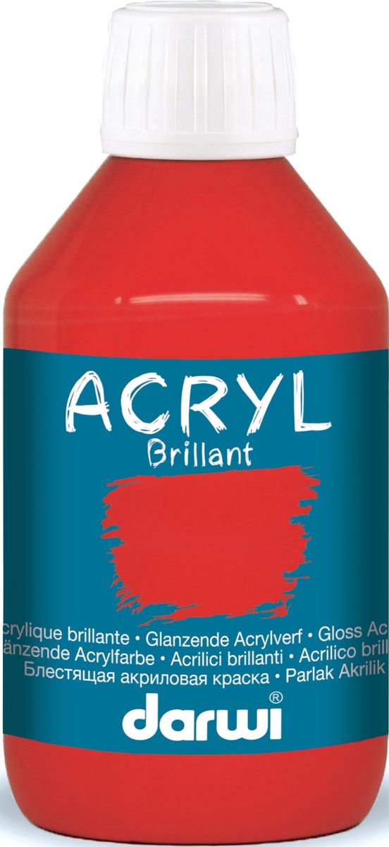 Darwi Glanzende acrylverf vermiljoen
