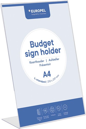 Europel folderhouder Budget, met L-voet, ft A4
