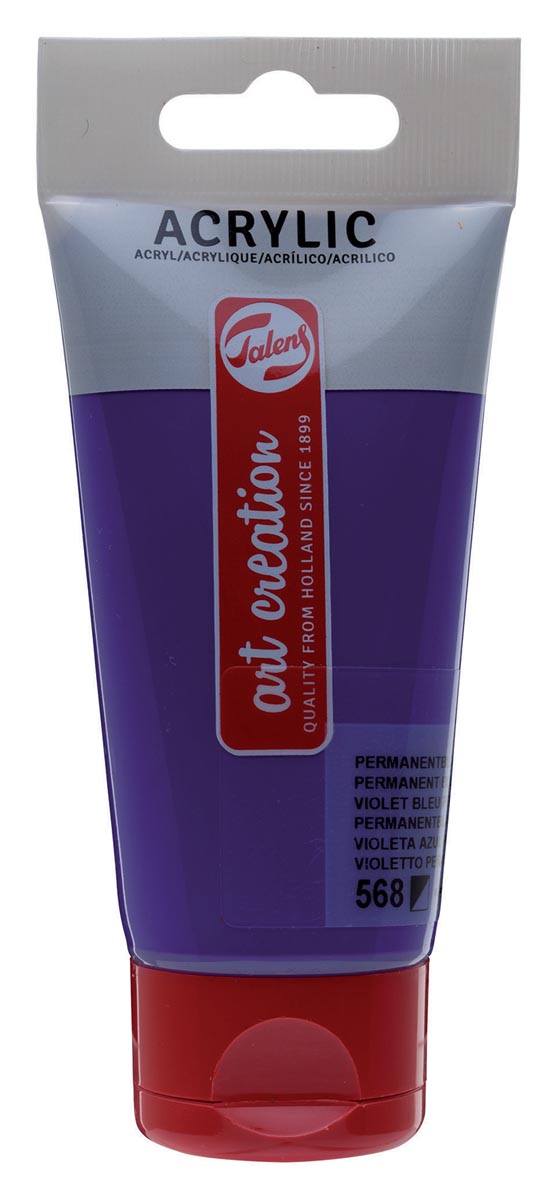 Talens Art Creation acrylverf tube van 75 ml, permanent blauwviolet Talens Art Creation acrylverf tube van 75 ml, permanent blauwviolet