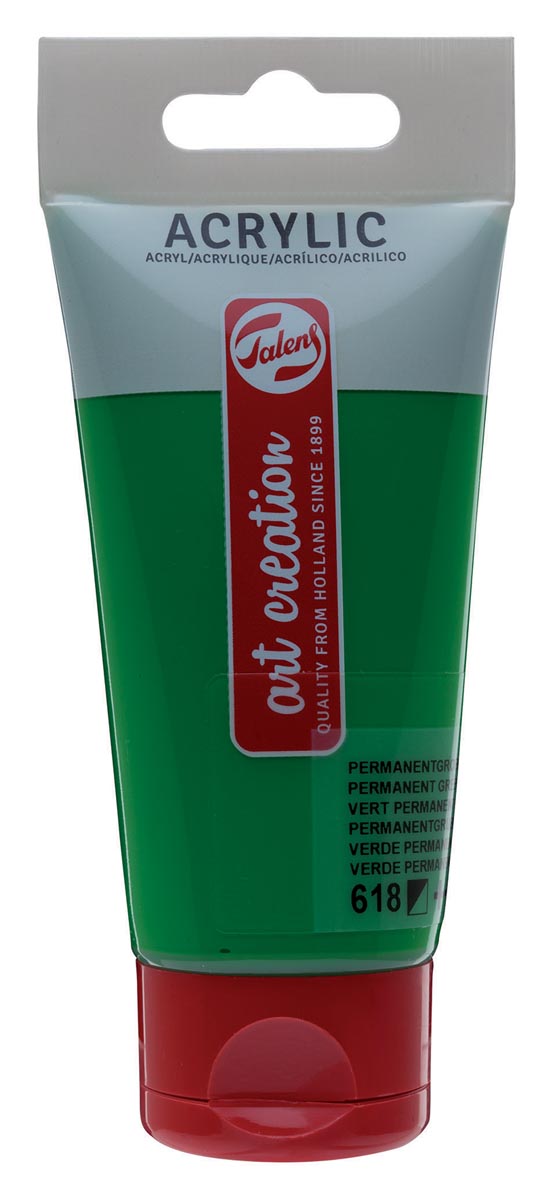 Talens Art Creation acrylverf tube van 75 ml, licht permanentgroen Talens Art Creation acrylverf tube van 75 ml, licht permanentgroen