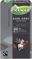 Pickwick thee, Earl Grey, fairtrade, pak van 25 zakjes