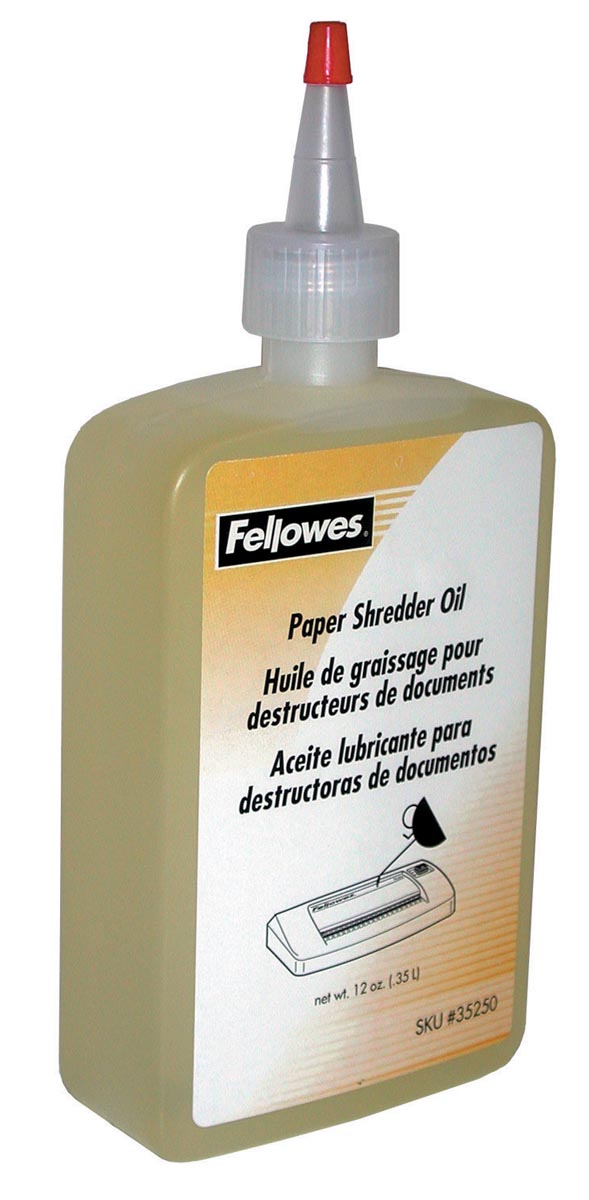 Fellowes olie voor papiervernietigers, flacon van 350 ml