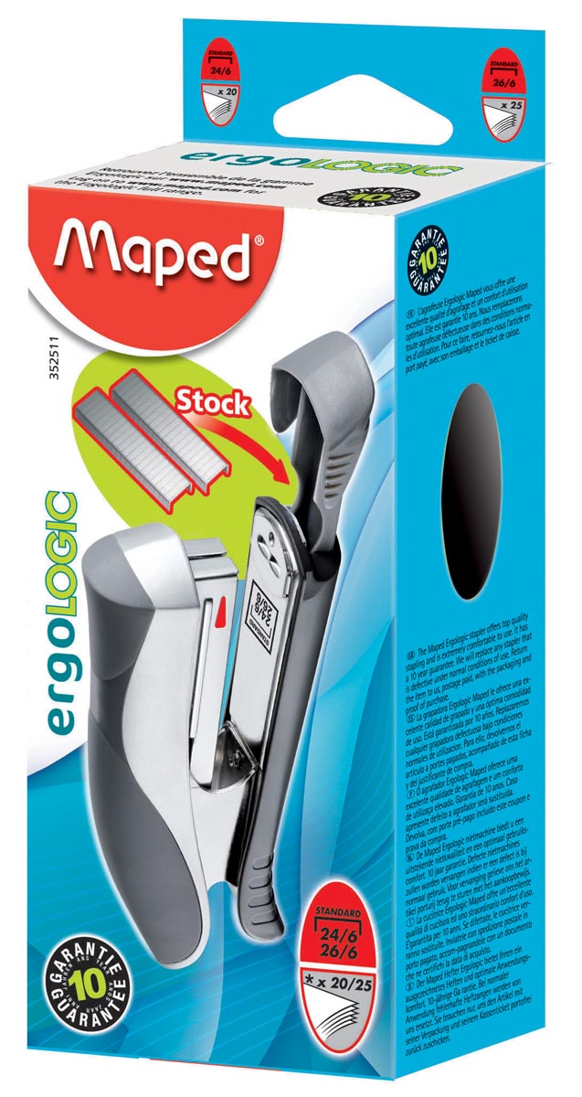 Maped nietmachine Ergologic Half Strip Soft touch in doosje