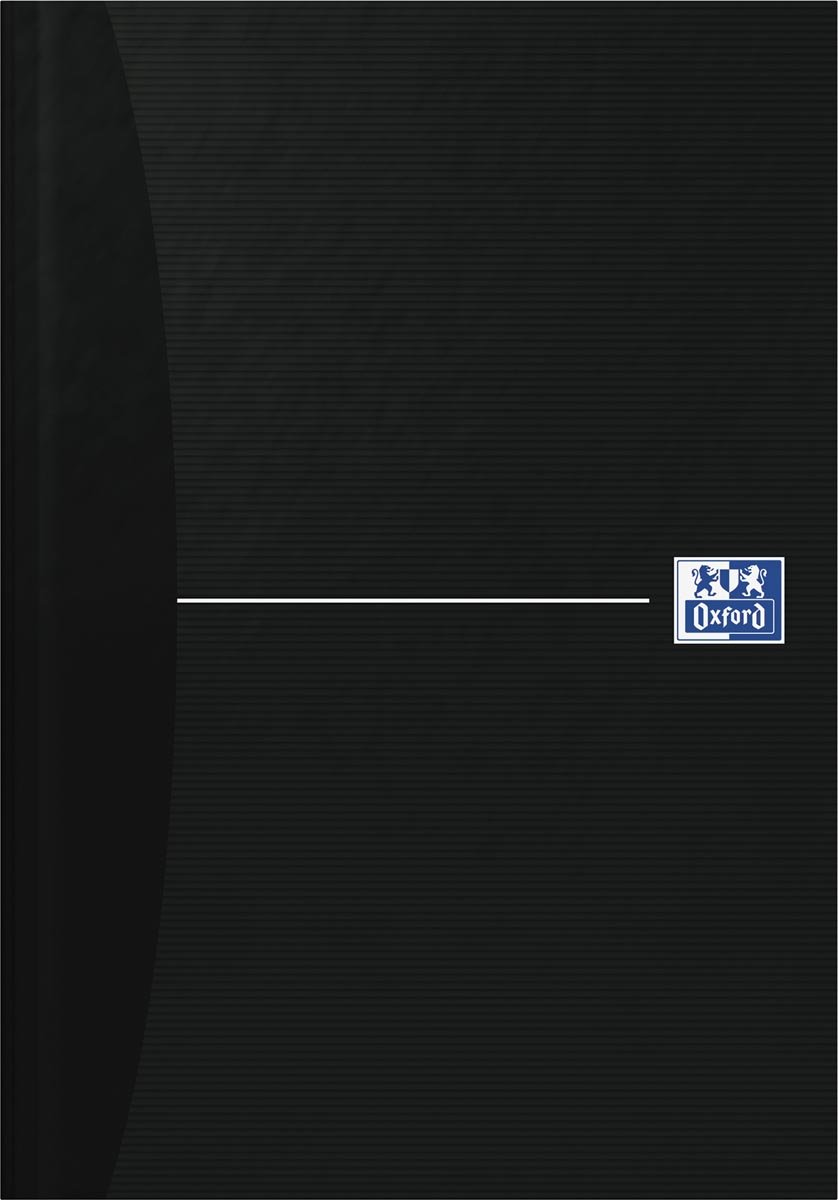 Oxford Office Essentials schrift, harde kaft, 192 bladzijden, gelijnd, ft A5, smart black afbeelding