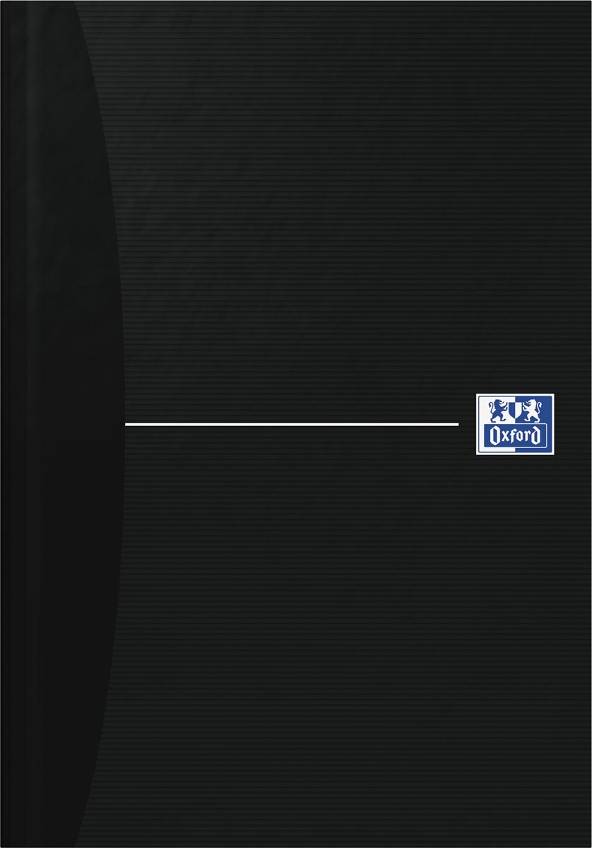 Oxford Office Essentials schrift, harde kaft, 192 bladzijden, gelijnd, ft A5, smart black