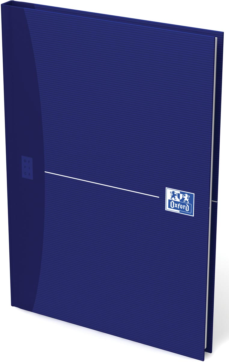 Oxford Office Essentials schrift, harde kaft, 192 bladzijden, gelijnd, ft A5, original blue