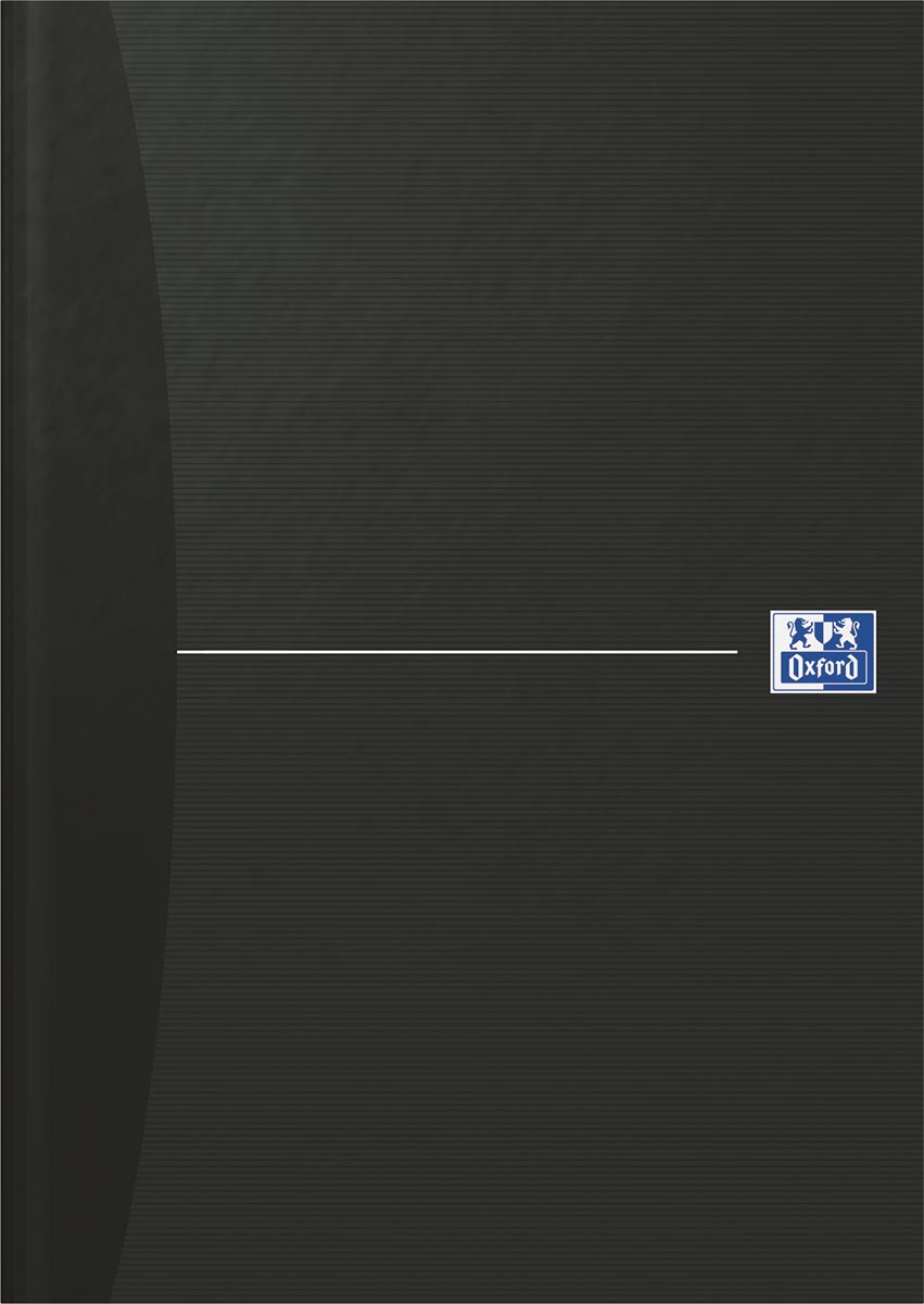 Oxford Office Essentials schrift, harde kaft, 192 bladzijden, gelijnd, ft A4, smart black afbeelding