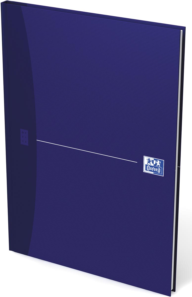 Oxford Office Essentials schrift, harde kaft, 192 bladzijden, gelijnd, ft A4, original blue afbeelding