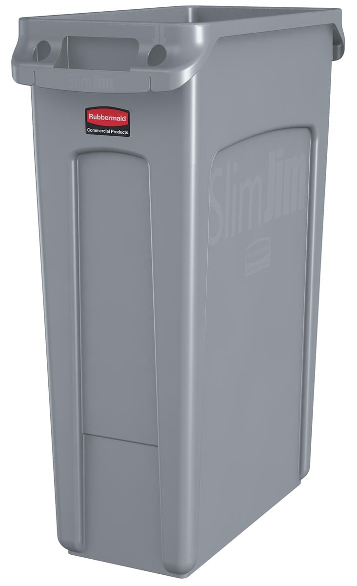 Rubbermaid afvalcontainer Slim Jim, 87 liter, grijs afbeelding