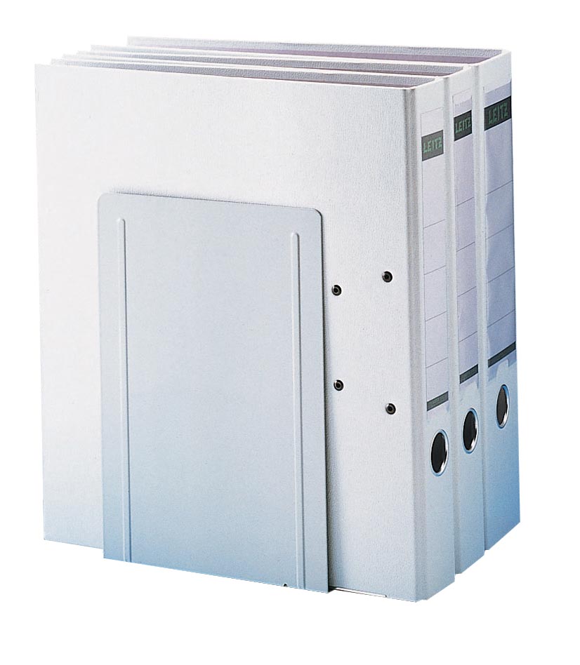 MAUL ordner- boekensteun metaal 24X16x24cm grijs, set van 2 stuks afbeelding