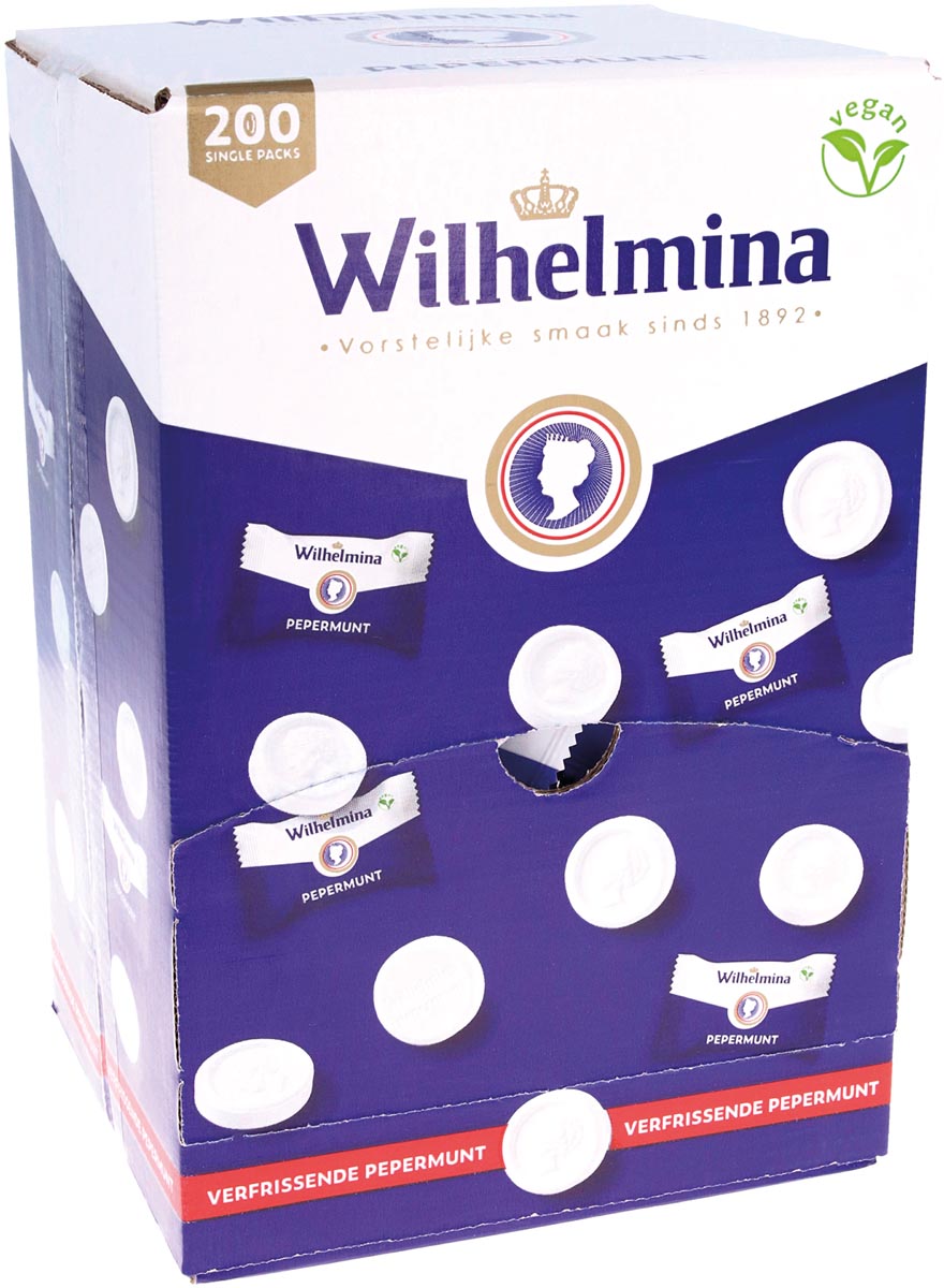 Fortuin Wilhelmina pepermunt, singe dispenser van 200 stuks afbeelding