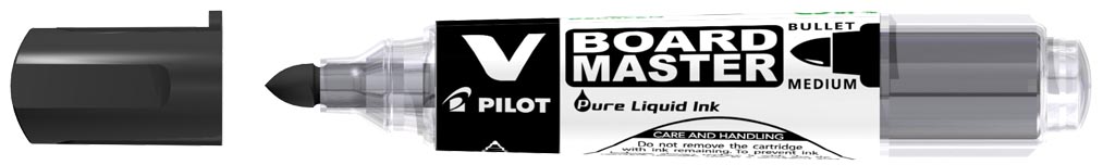 Pilot V-Board Master whiteboardmarker, ronde punt, 2,3 mm, zwart afbeelding