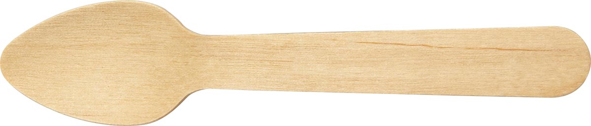 Koffielepel uit hout, 11 cm, pak van 250 stuks afbeelding