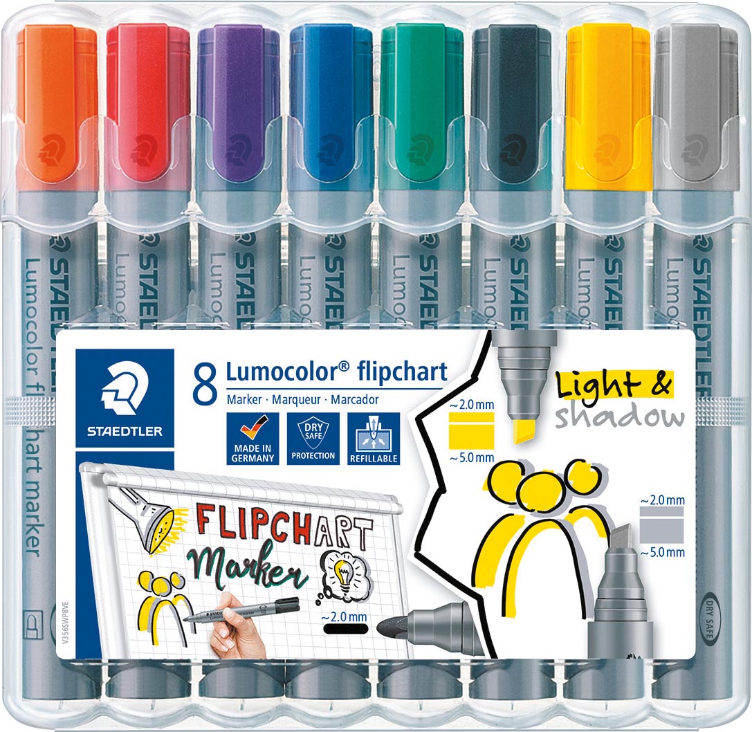 Staedtler merkstift Lumocolor Flipchart 8 stuks afbeelding