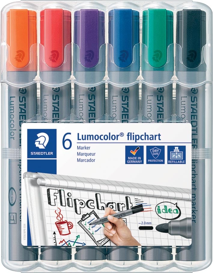 Staedtler merkstift Lumocolor Flipchart 6 stuks afbeelding