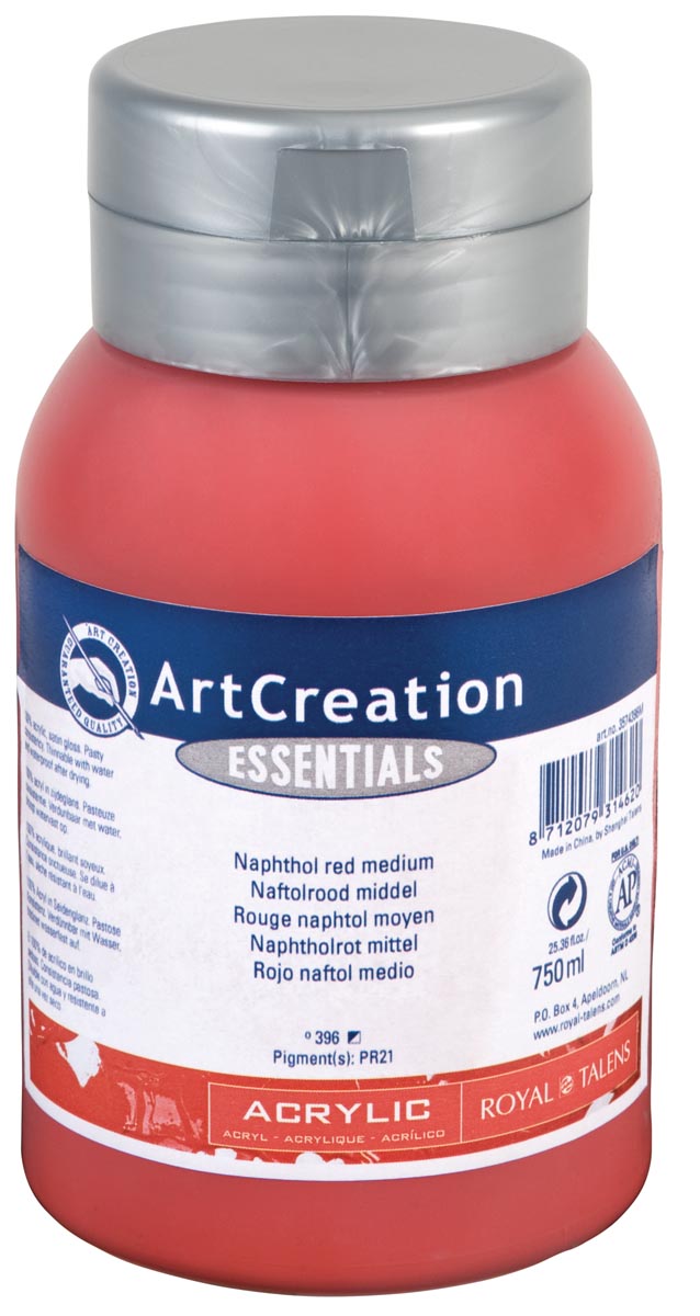 Talens Art Creation acrylverf flacon van 750 ml, middel naftolrood afbeelding