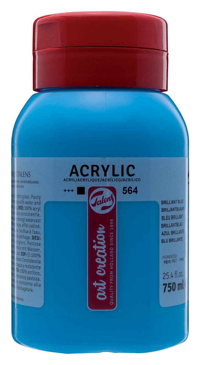 Talens Art Creation acrylverf flacon van 750 ml, briljantblauw afbeelding