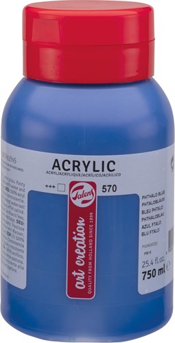 Talens Art Creation acrylverf flacon van 750 ml, phtaloblauw