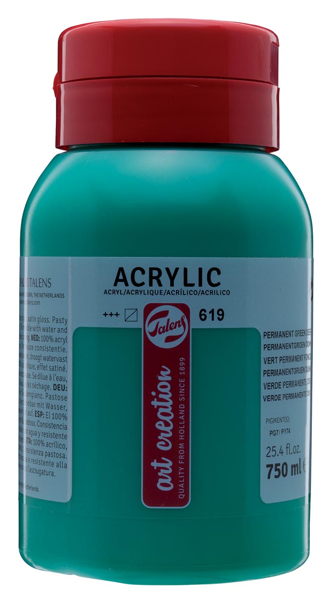 Talens Art Creation acrylverf flacon van 750 ml, donker permanentgroen afbeelding