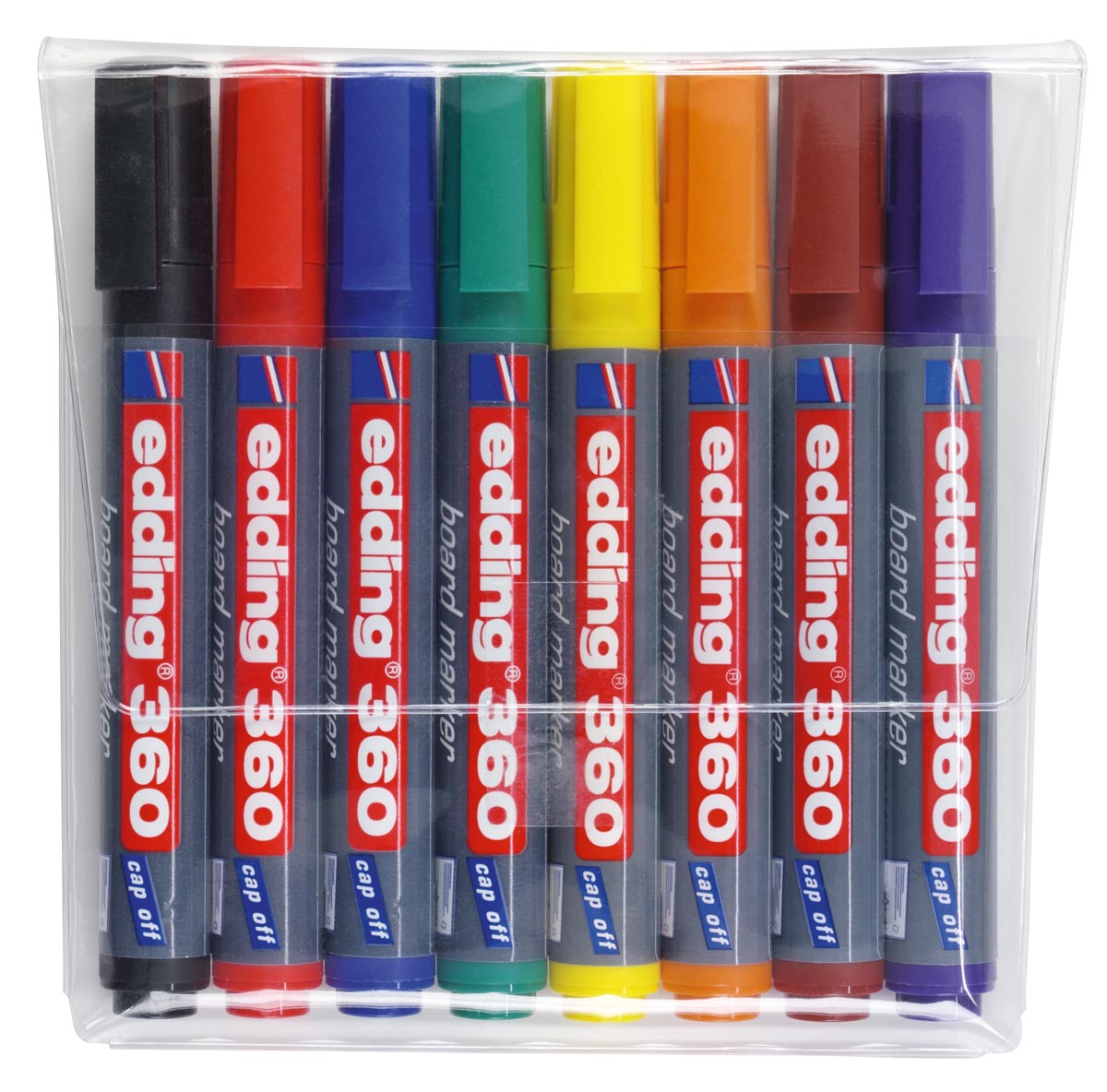 edding whiteboardmarker 360, etui met 8 stuks in geassorteerde kleuren afbeelding
