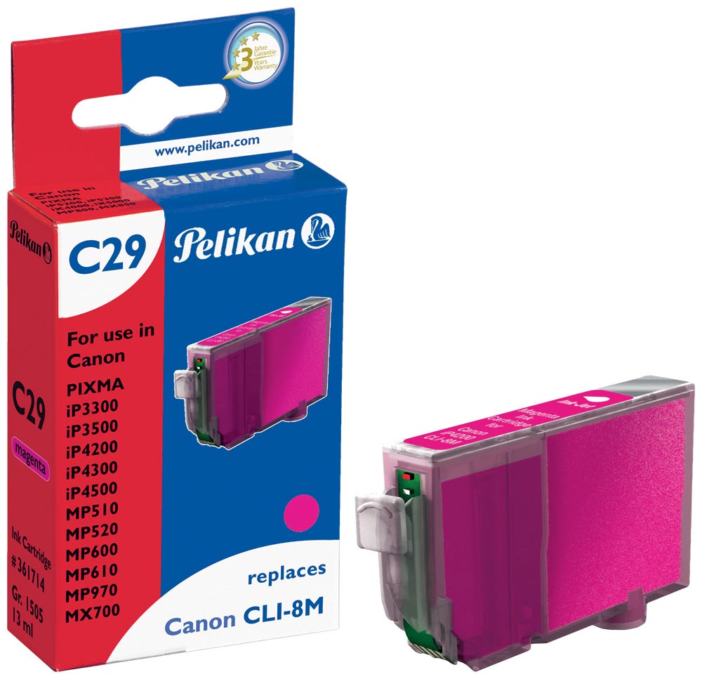 Pelikan Inktcartridge Magenta 490 Paginas Voor Canon Cli 8M Oem 0622B001 huismerk kopen in de aanbieding Pelikan Inktcartridge Magenta 490 Paginas Voor Canon Cli 8M Oem 0622B001 huismerk kopen in de aanbieding