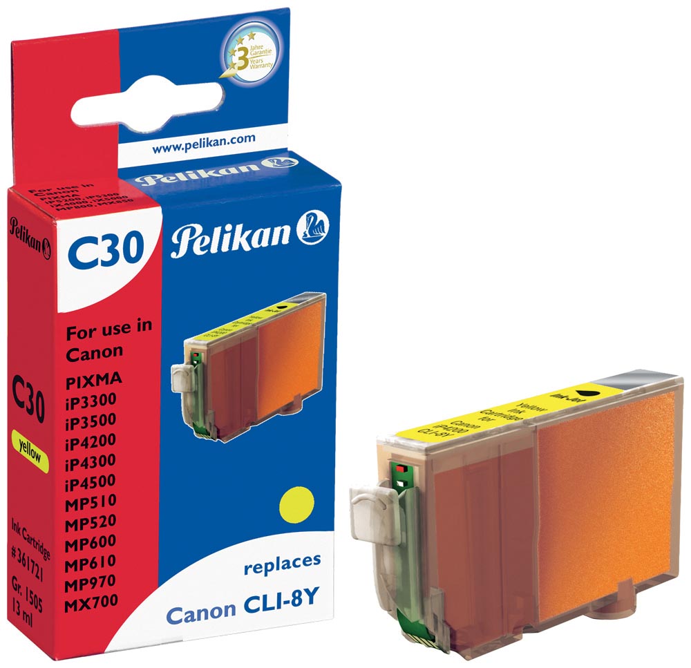Pelikan Inktcartridge Geel 490 Paginas Voor Canon Cli 8Y Oem 0623B001 huismerk kopen in de aanbieding