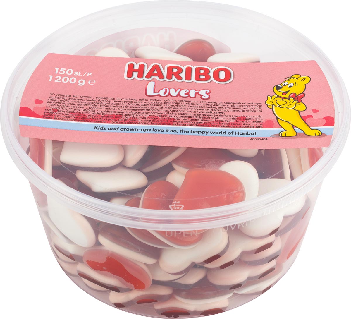 Haribo Lovers snoepgoed, pot van 150 stuks afbeelding
