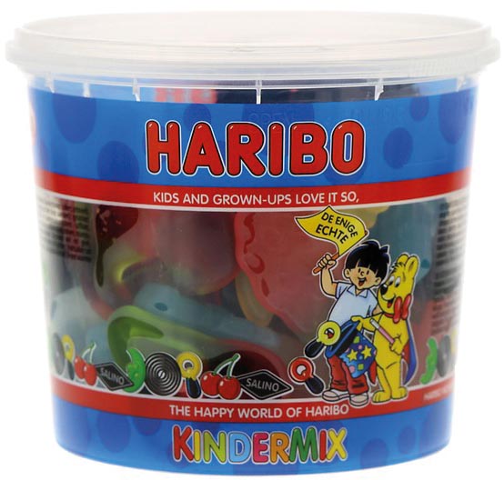 Haribo snoepgoed, emmer van 650 g, kindermix afbeelding