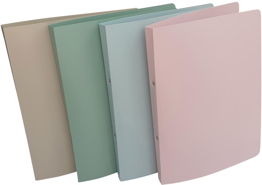 Bronyl ringmap Smooth, voor ft A4, uit PP, ringen van 16 mm, geassorteerde kleuren
