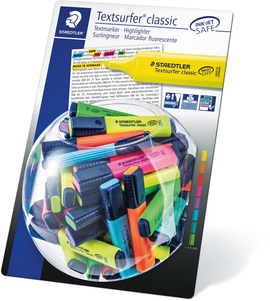 Staedtler Markeerstift Textsurfer Classic, display van 100 stuks Staedtler Markeerstift Textsurfer Classic, display van 100 stuks