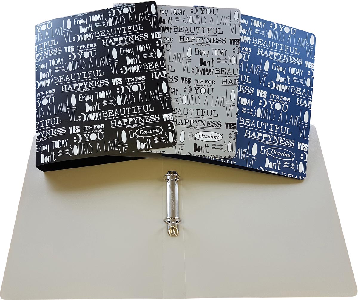 Bronyl ringmap Quotes, ringen van 25 mm, geassorteerde kleuren