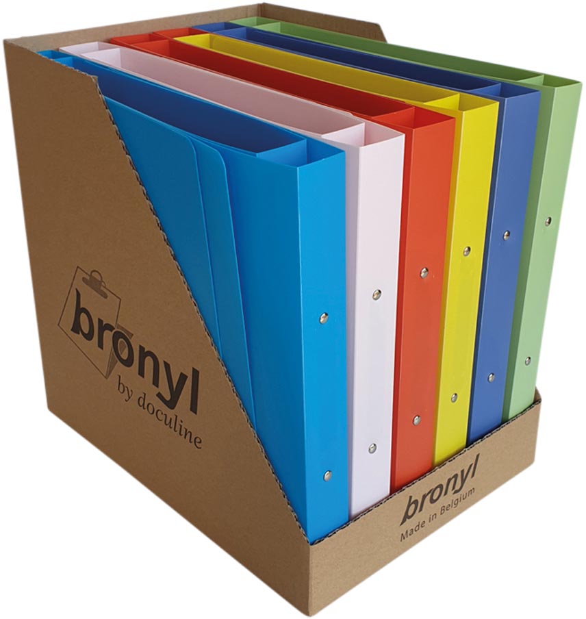 Bronyl Sorbet ringmap ft A4, ringen van 25 mm, uit PP, assorti Bronyl Sorbet ringmap ft A4, ringen van 25 mm, uit PP, assorti