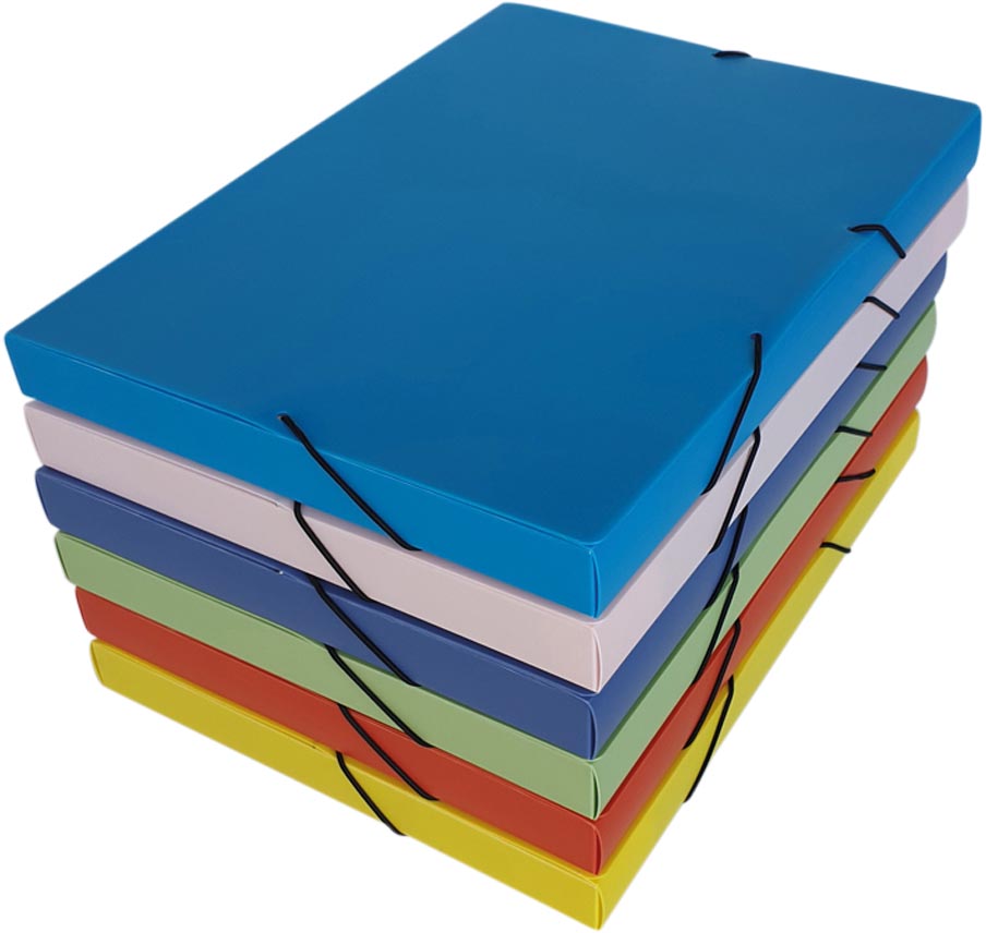 Bronyl Sorbet elastobox ft A4, 25 mm, uit PP, assorti Bronyl Sorbet elastobox ft A4, 25 mm, uit PP, assorti