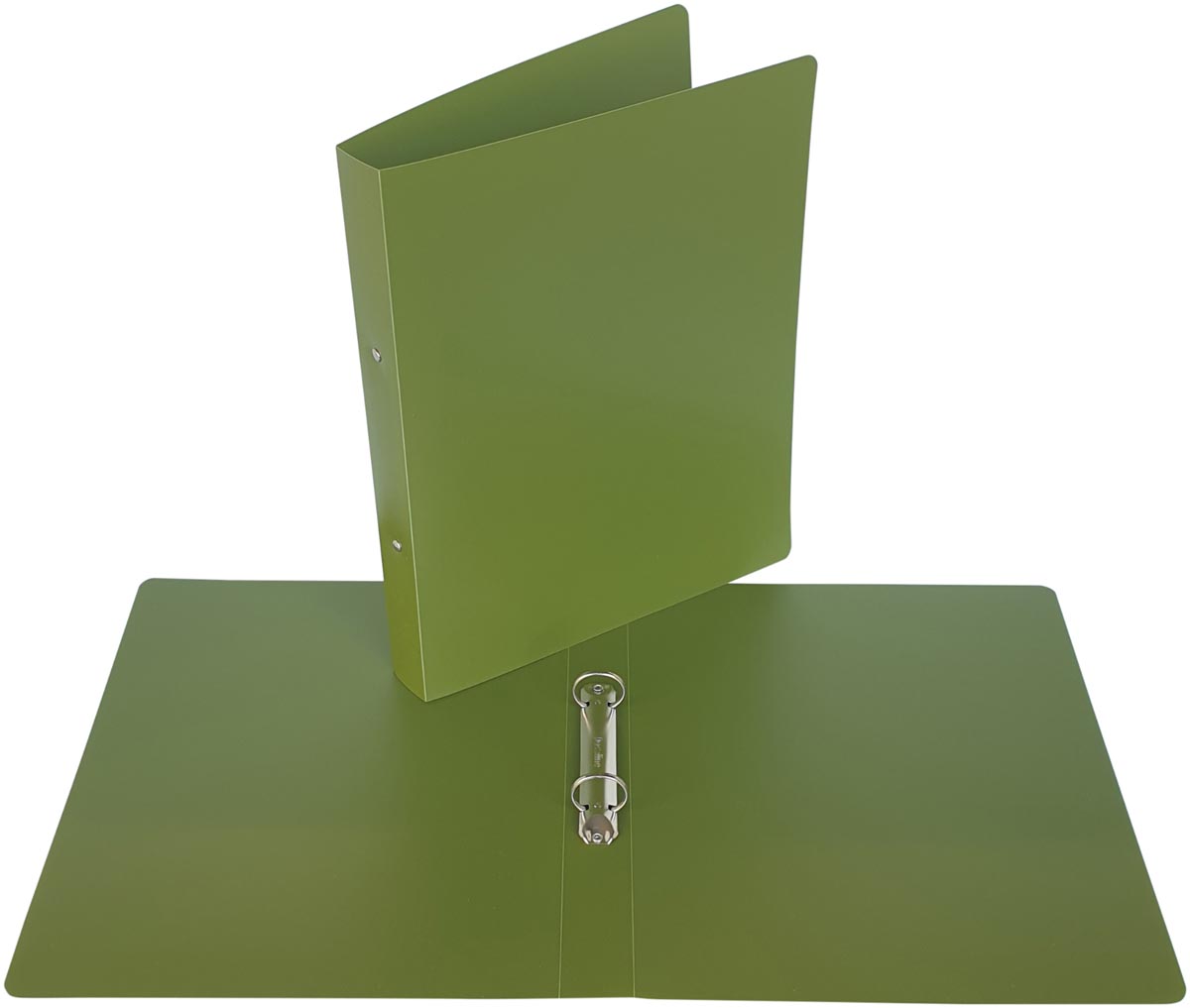 Bronyl ringmap Nature, voor ft A4, uit PP, 2 ringen van 25 mm, kaki groen