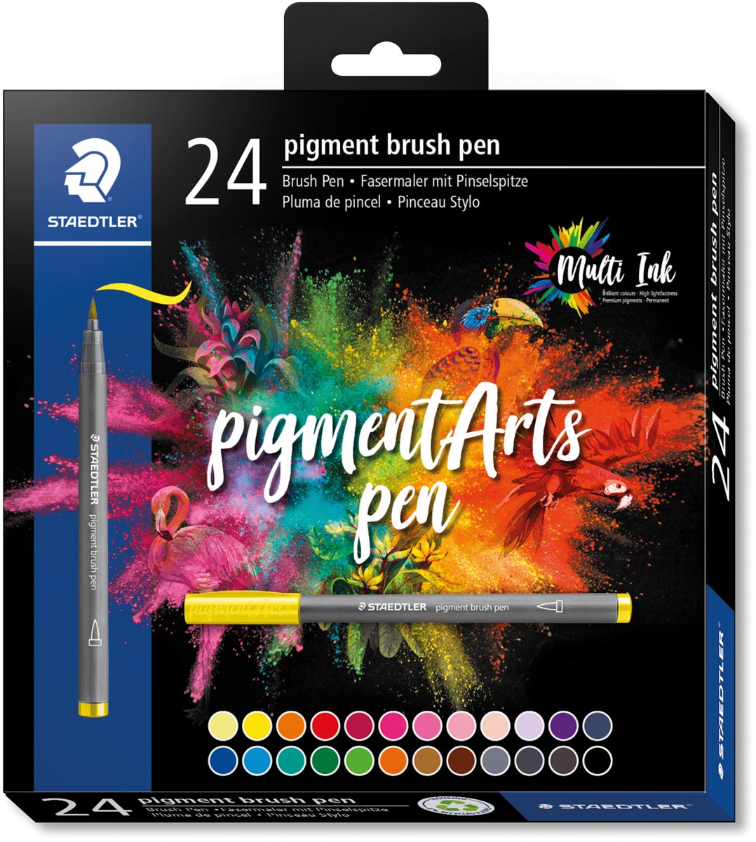 Staedtler Pigment Arts brush pen, etui van 24 stuks afbeelding