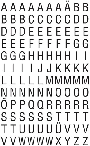 Avery Etiketten cijfers en letters A-Z, 120 stuks, zwart op wit-2