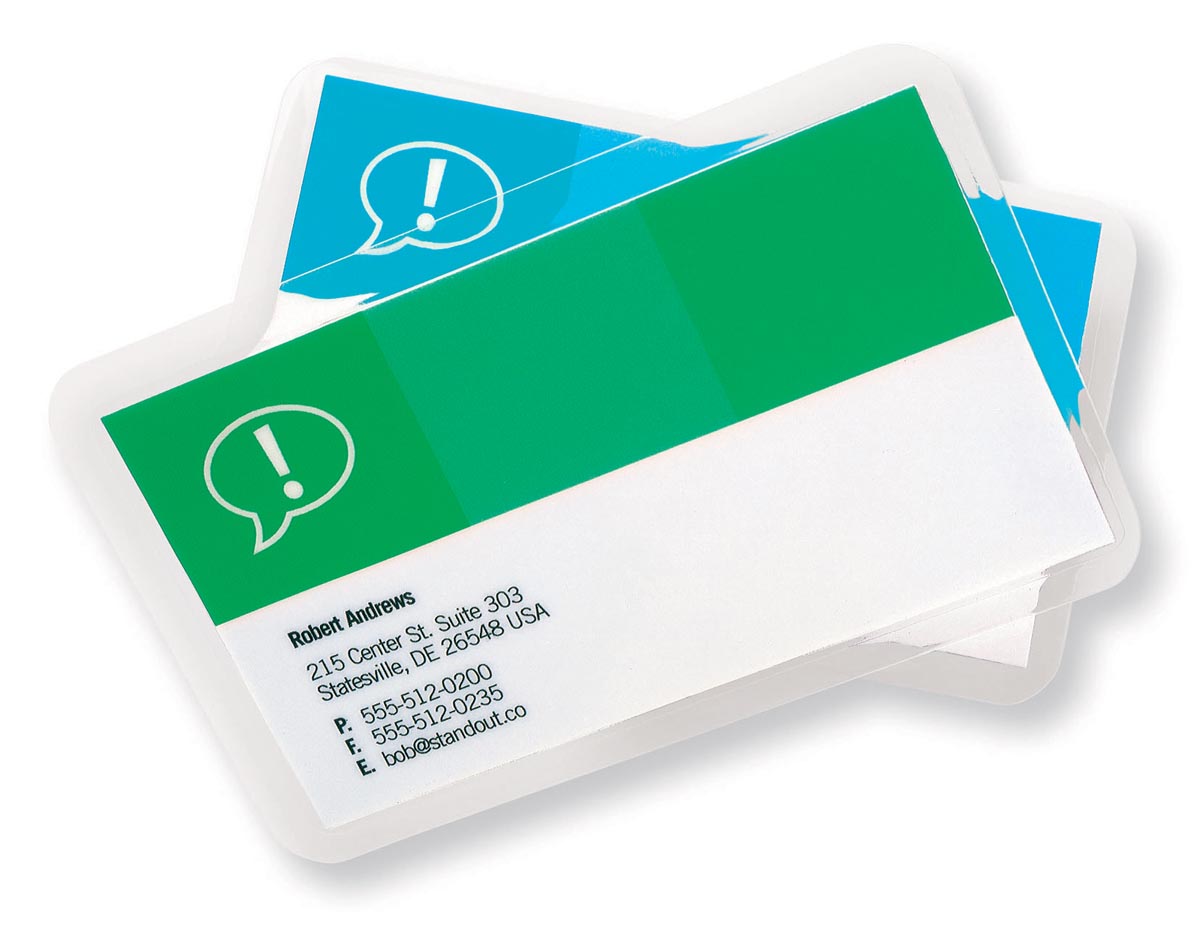 GBC Card lamineerhoes ft 54 x 86 mm, 250 micron (2 x 125 micron), pak van 100 stuks GBC Card lamineerhoes ft 54 x 86 mm, 250 micron (2 x 125 micron), pak van 100 stuks