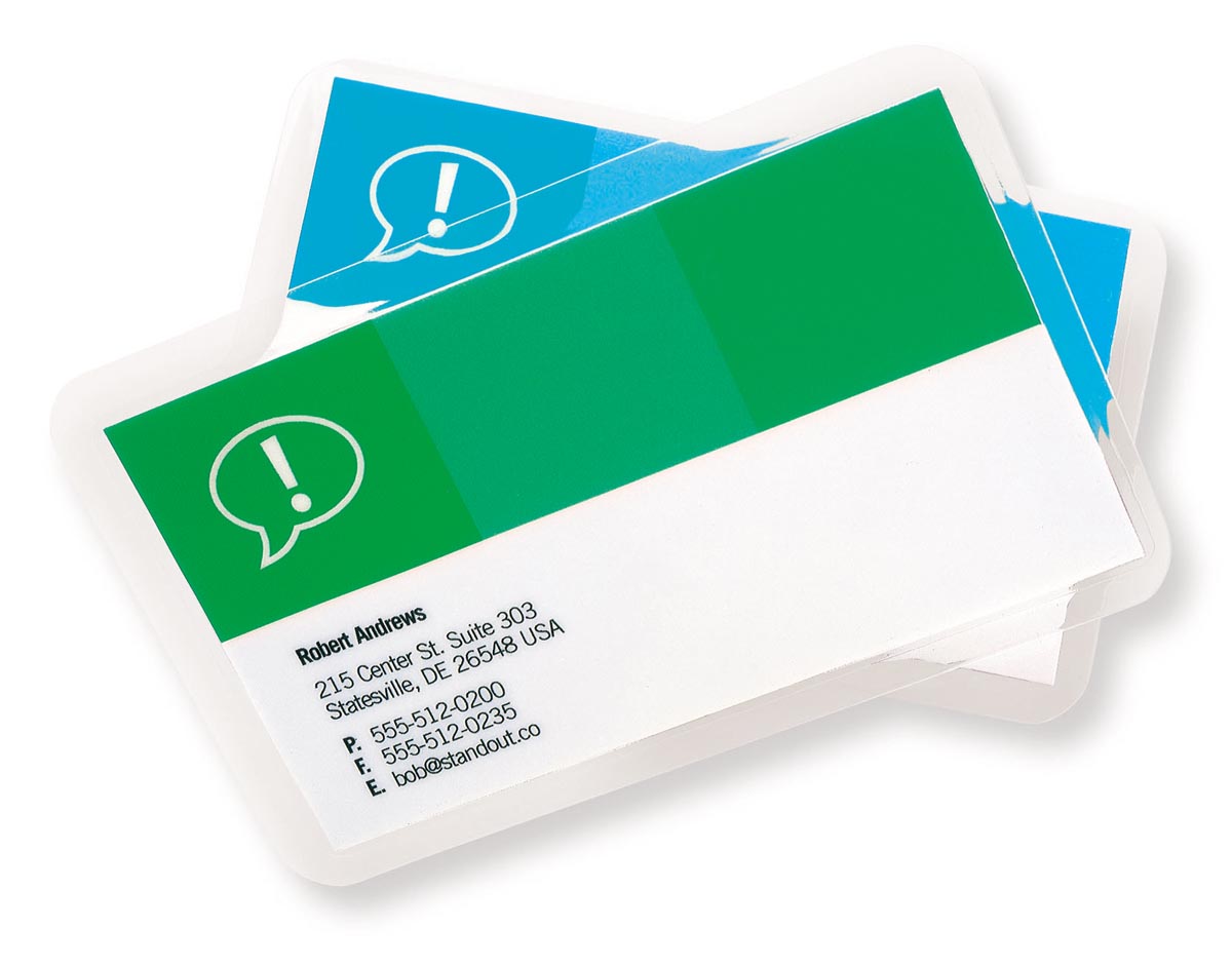 GBC Card lamineerhoes ft 54 x 86 mm, 250 micron (2 x 125 micron), pak van 100 stuks