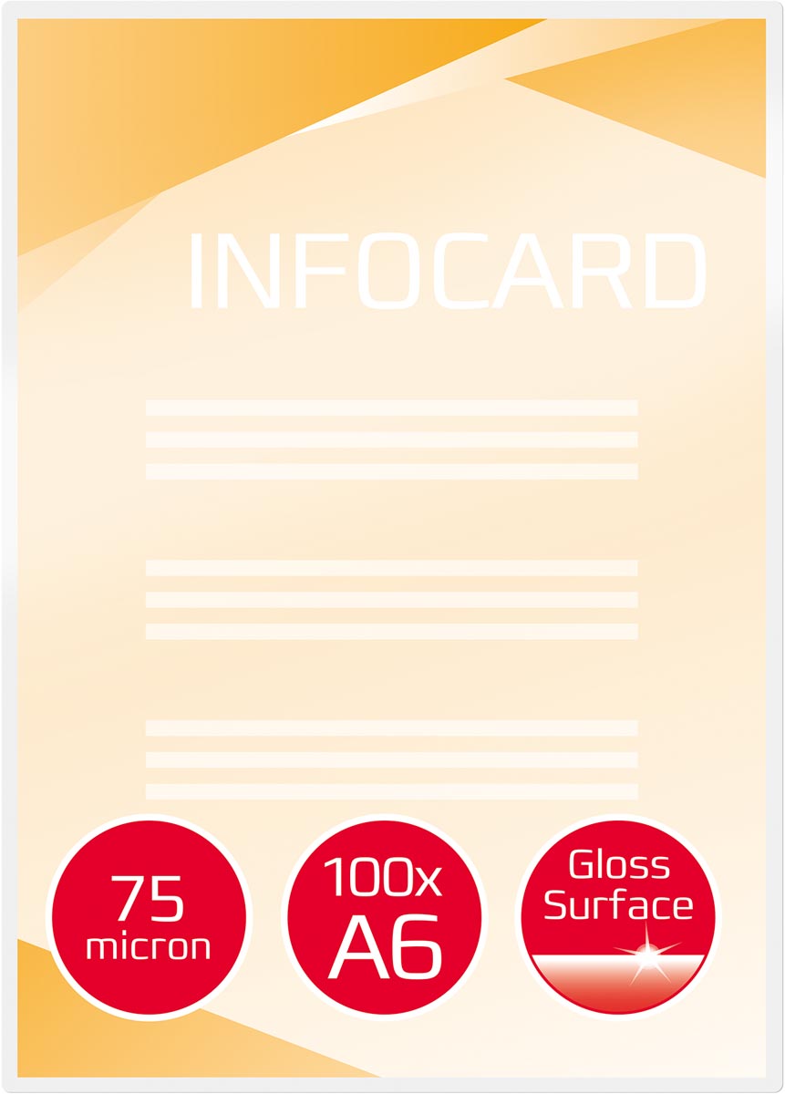 GBC Document lamineerhoes ft A6, 150 micron (2 x 75 micron), pak van 100 stuks afbeelding