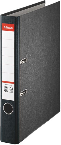Esselte standaard ordner, ft A4, rug 55 mm, gewolkt karton, zwart