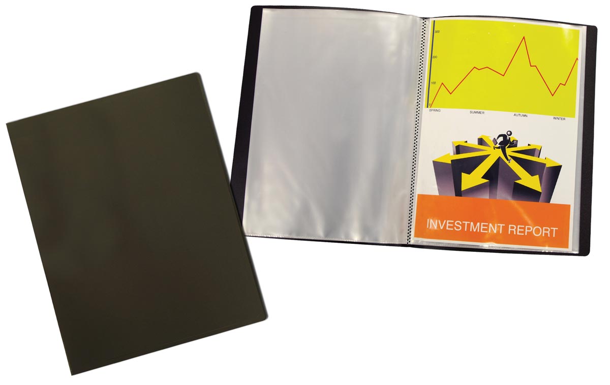 Showalbum, A4, 20 tassen, zwart Showalbum, A4, 20 tassen, zwart