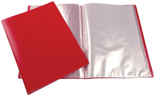 Showalbum, A4, 30 tassen, rood