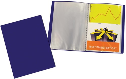 Showalbum, A4, 30 tassen, blauw